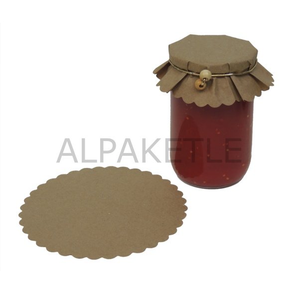 165 MM BASKISIZ KRAFT KAVANOZ ŞAPKASI ( 1.000 ADET )