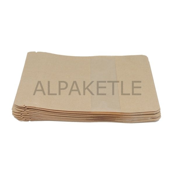 130x225 mm KRAFT PENCERELİ DOYPAK POŞET adet