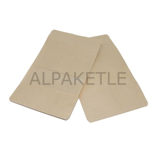 130x225 mm KRAFT PENCERELİ DOYPAK POŞET adet